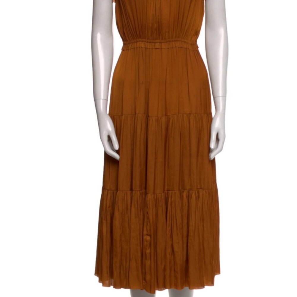 NWOT ULLA JOHNSON Blaire Midi Dress in Goldenrod XS $590 - Picture 11 of 11